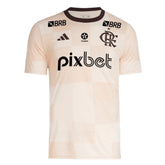 Camisa Flamengo Treino 24/25 - Torcedor Adidas Masculina - Bege Com Patrocínio