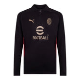 Camisa AC Milan Treino 24/25 manga longa - Torcedor Puma Masculina - Preta com detalhes em vermelho