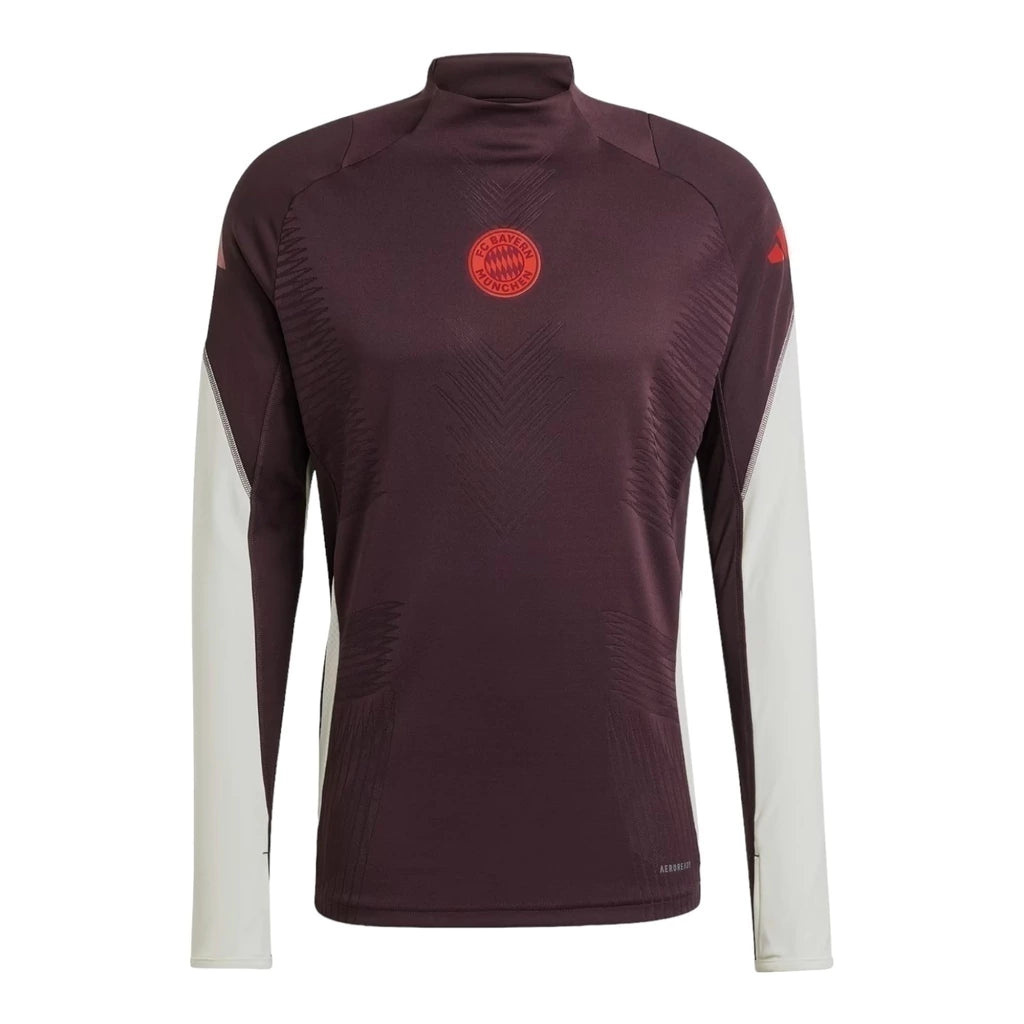 Camisa Bayern de Munique Treino 24/25 manga longa - Torcedor Adidas Masculina - Vinho