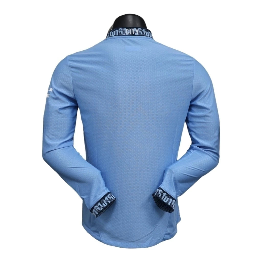 Camisa Manchester City I manga longa 24/25 - Jogador Puma Masculina - Azul
