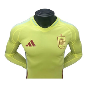 Camisa Seleção Espanha II 24/25 manga longa - Jogador Adidas Masculina - Amarela