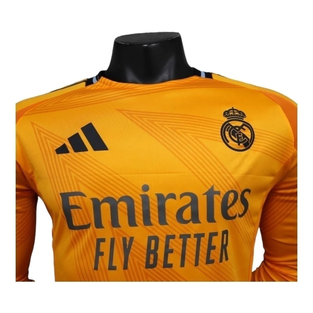 Camisa Real Madrid II 24/25 manga longa - Jogador Adidas Masculina - Laranja