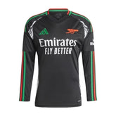 Camisa Arsenal II 24/25 manga longa - Torcedor Adidas Masculina - Preta com detalhes em verde e vermelho