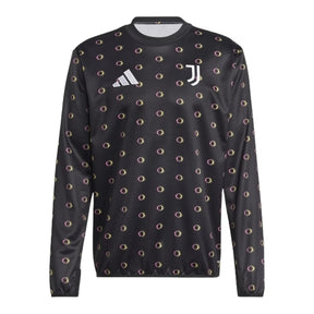 Camisa Juventus Pré-jogo 24/25 manga longa - Torcedor Adidas Masculina - Preta