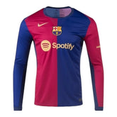 Camisa Barcelona I 24/25 manga longa - Torcedor Nike Masculina - Azul e vermelha