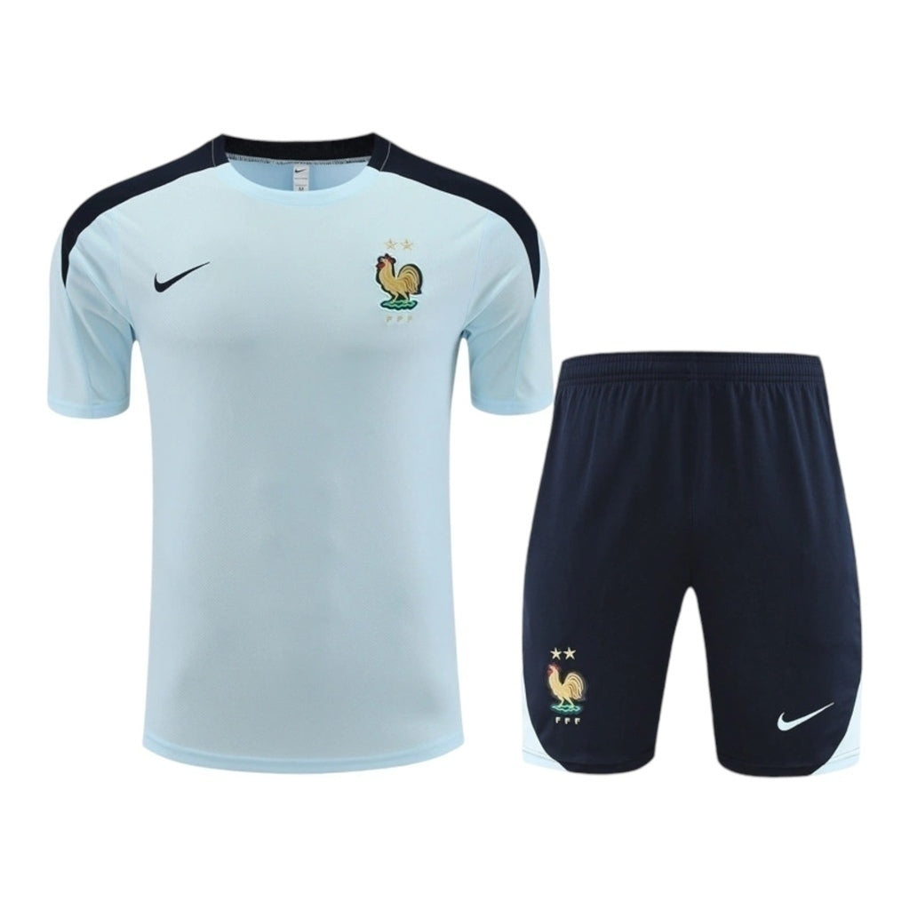 Kit Treino adulto - Camisa e Shorts - Seleção França Nike 24/25 - Azul - (Pronta entrega)
