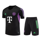 Kit Treino adulto - Camisa e Shorts - Bayern de Munique Adidas 24/25 - Preto com detalhes em verde e roxo - (Pronta entrega)