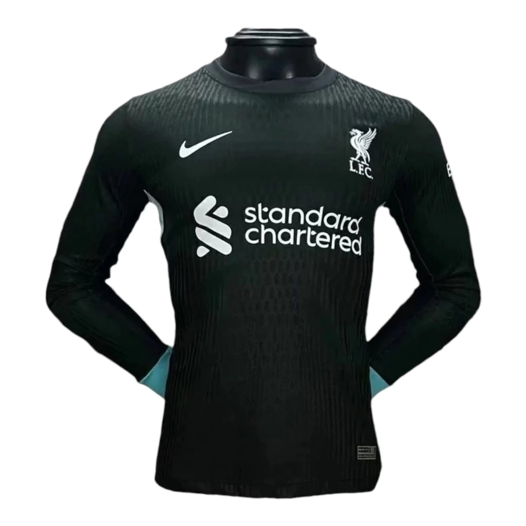 Camisa Liverpool II 24/25 manga longa - Jogador Nike Masculina - Verde com detalhes em azul