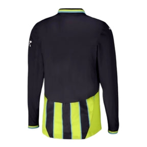 Camisa Manchester City II 24/25 manga longa - Torcedor Puma Masculina - Preta e amarela com detalhes em azul