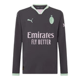 Camisa AC Milan III 24/25 manga longa - Torcedor Puma Masculina - Cinza com detalhes em verde