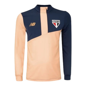 Camisa São Paulo Treino 24/25 manga longa - Torcedor New Balance Masculina - Azul e bege