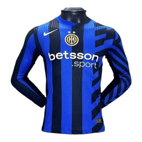 Camisa Inter de Milão I 24/25 manga longa - Jogador Nike Masculina - Azul com detalhes em preto
