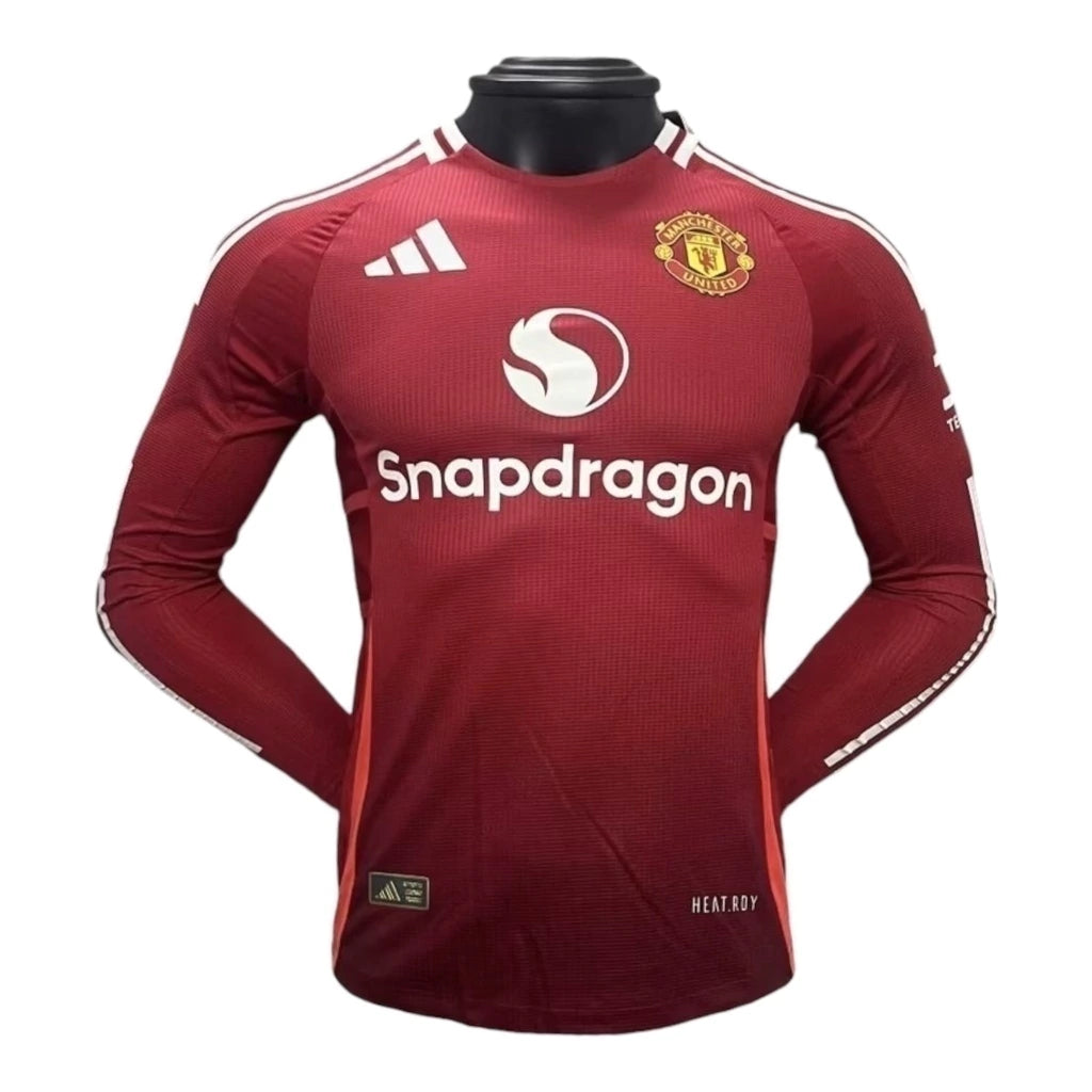 Camisa Manchester United I 24/25 manga longa - Jogador Adidas Masculina - Vermelha
