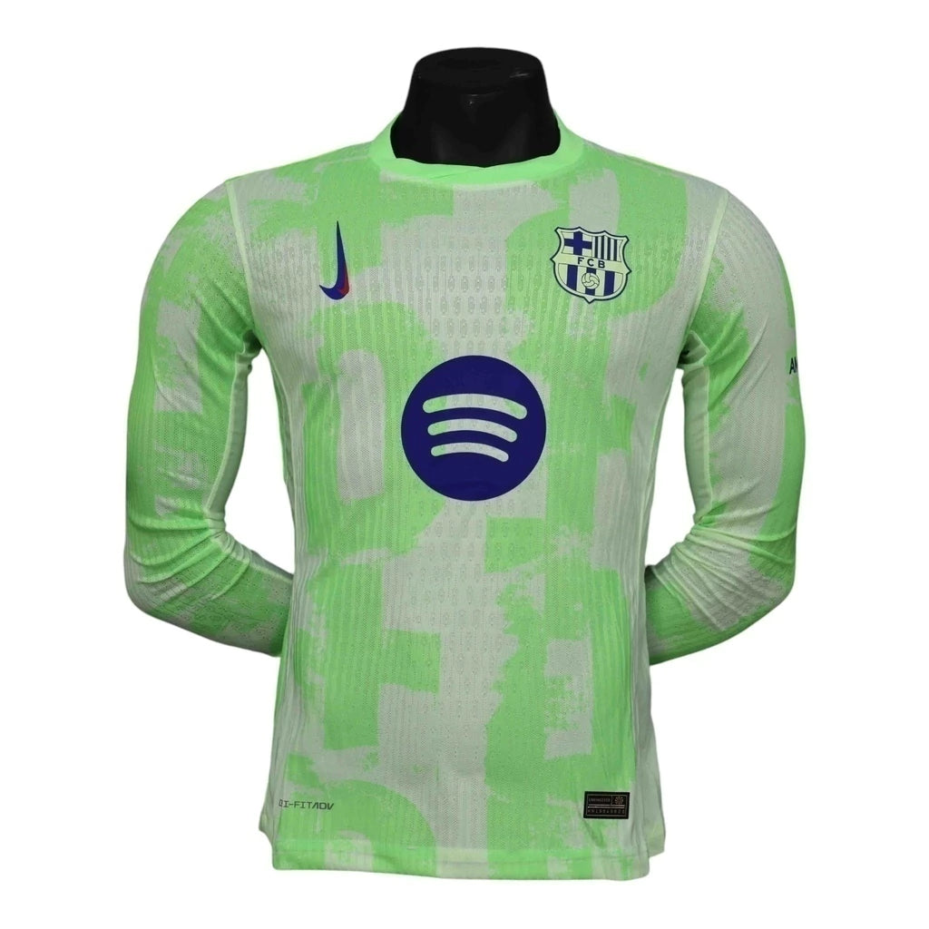 Camisa Barcelona III 24/25 manga longa - Jogador Nike Masculina - Verde