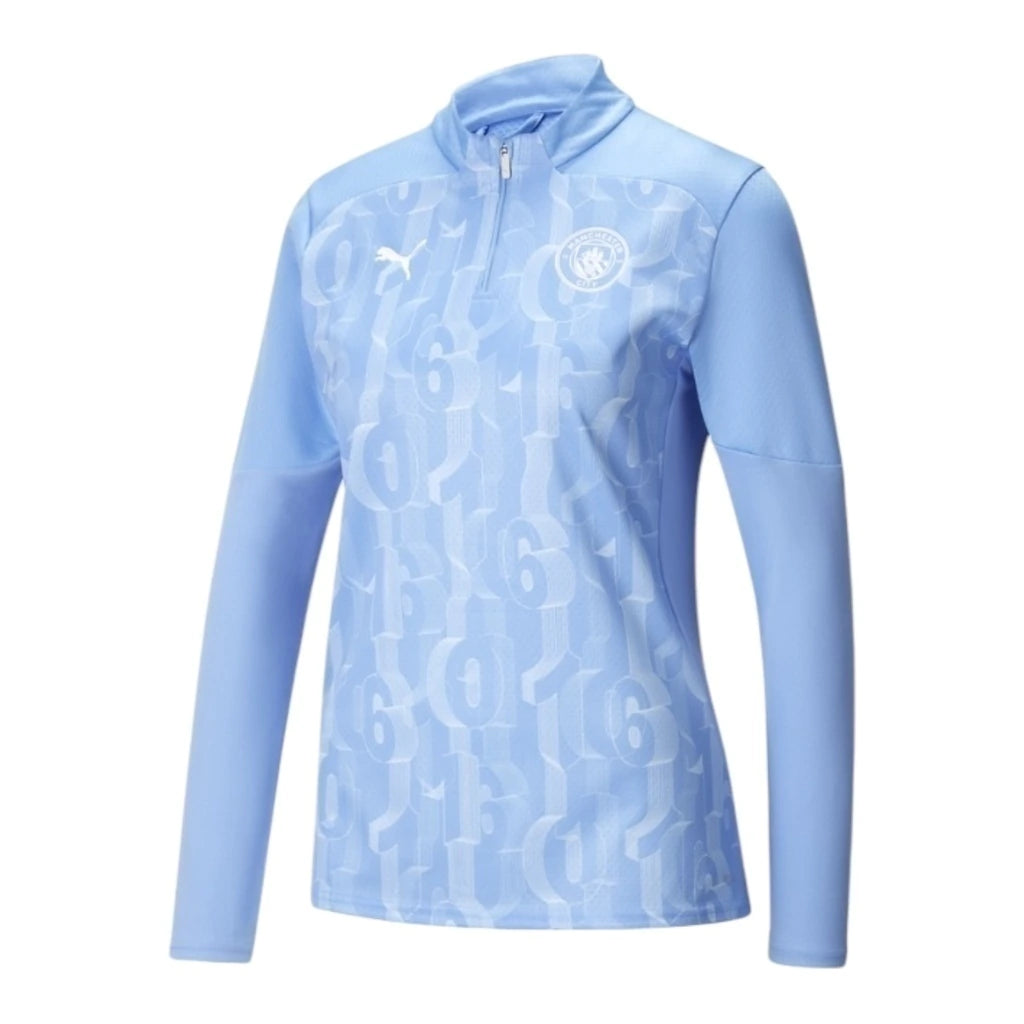 Camisa Manchester City Pré-jogo 24/25 manga longa - Torcedor Puma Masculina - Azul