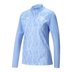 Camisa Manchester City Pré-jogo 24/25 manga longa - Torcedor Puma Masculina - Azul