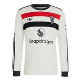 Camisa Manchester United III 24/25 manga longa - Torcedor Adidas Masculina - Branca com detalhes em preto