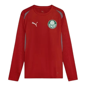 Camisa Palmeiras Goleiro Treino 25/26 - Torcedor Puma Masculina - Vermelha com detalhes em cinza