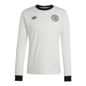 Camisa Seleção Alemanha Edição Aniversário 125 anos I 25/26 manga longa - Torcedor Adidas Masculina - Branca com detalhes em preto