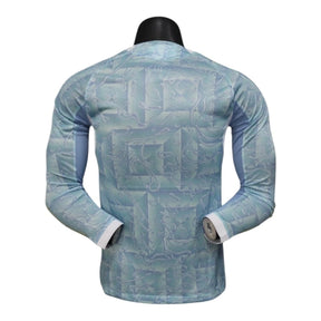 Camisa Juventus II 25/26 manga longa - Jogador Adidas Masculina - Azul com detalhes em branco e amarelo