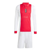 Kit infantil Ajax Edição Aniversário 125 anos 25/26 manga longa - Adidas - Branco e vermelho