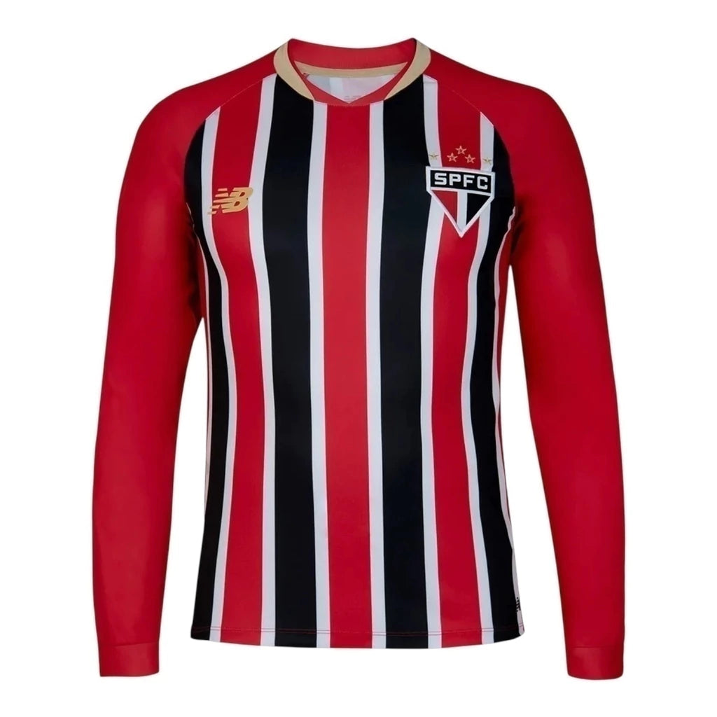 Camisa São Paulo II 25/26 manga longa - Torcedor New Balance Masculina - Vermelha e preta