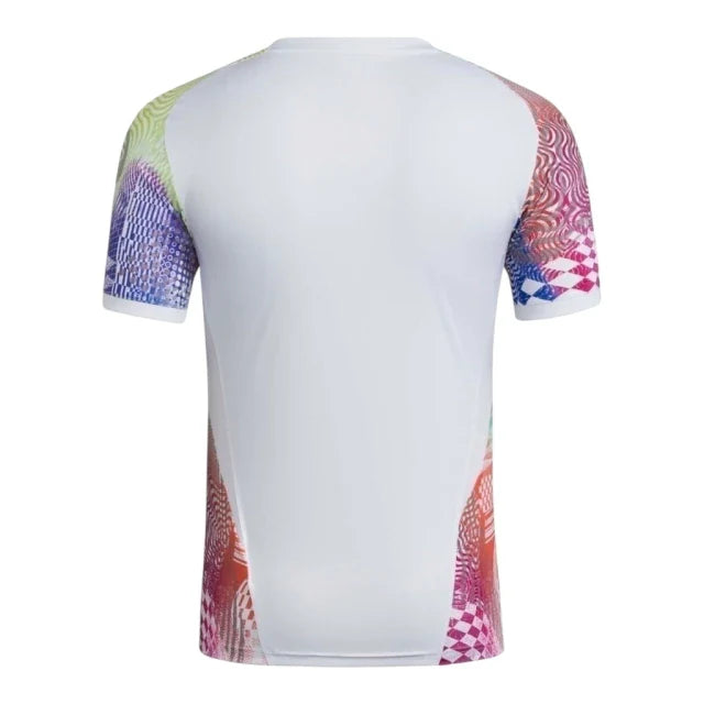 Camisa Seattle Sounders Pré-jogo 25/26 - Torcedor Adidas Masculina - Branca com detalhes coloridos