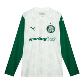 Camisa Palmeiras II 25/26 manga longa - Torcedor Puma Masculina - Branca e verde