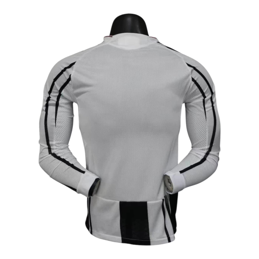 Camisa Juventus I 25/26 manga longa - Jogador Adidas Masculina - Preta e branca com detalhes em rosa