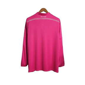 Camisa Retrô Real Madrid II 14/15 manga longa - Masculina Adidas - Rosa com detalhes em branco