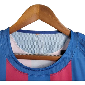 Camisa Retrô Barcelona I 2005/2006 manga longa - Nike Masculina - Vermelha e azul