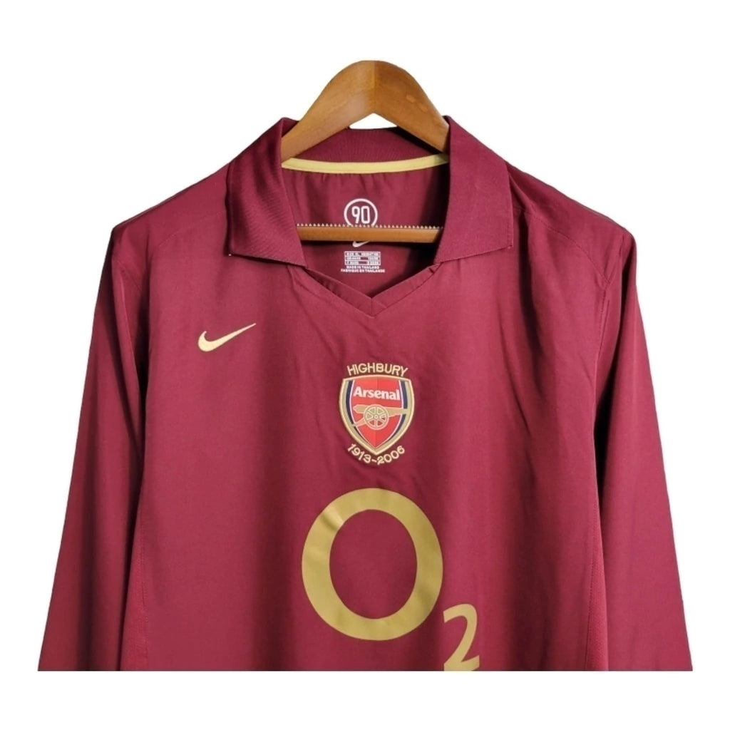 Camisa Retrô Arsenal I 2005/2006 manga longa - Nike Masculina - Vinho
