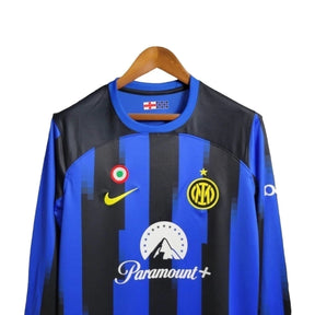 Camisa Inter de Milão I 23/24 manga longa - Torcedor Nike Masculina - Azul e preta