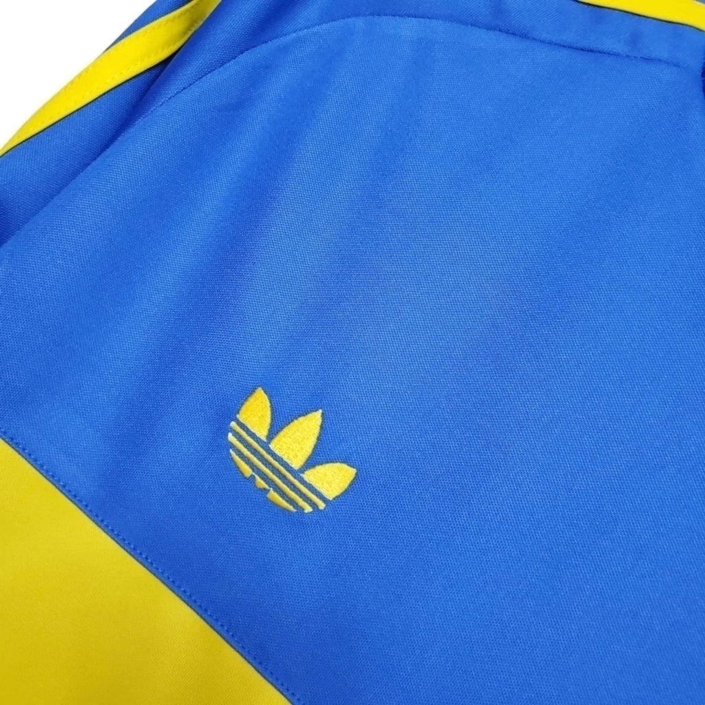 Camisa Retrô Boca Juniors I 1981 manga longa - Adidas Masculina - Azul com detalhes em amarelo