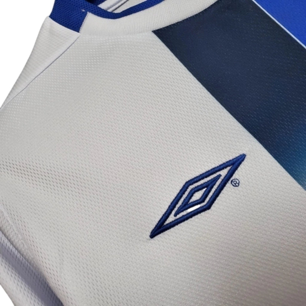 Camisa Retrô Chelsea II 2003/2005 manga longa - Masculina Umbro - Branca com detalhes em azul