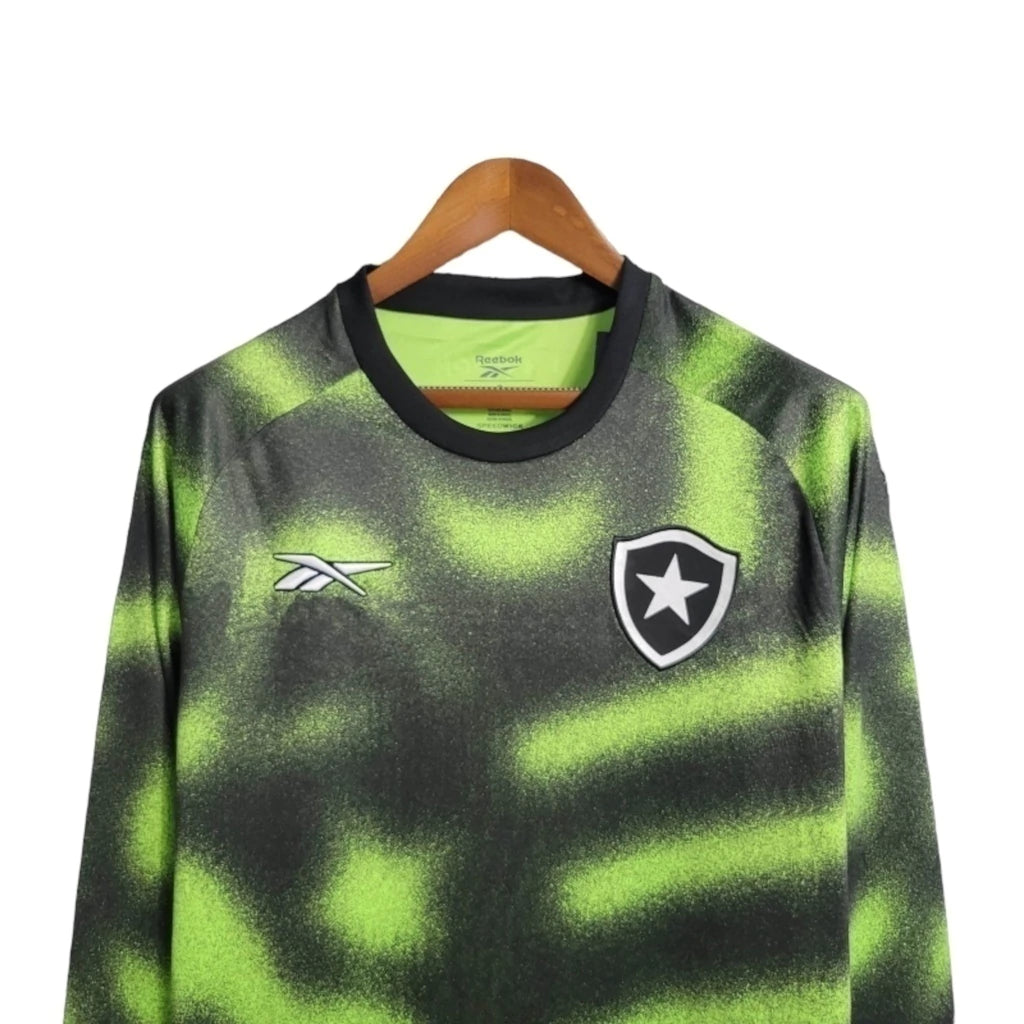 Camisa Botafogo 23/24 manga longa - Torcedor Reebok Masculina - Verde com detalhes em preto
