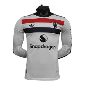 Camisa Manchester United III 24/25 manga longa - Jogador Adidas Masculina - Branca