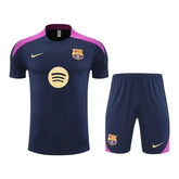 Kit Treino adulto - Camisa e Shorts - Barcelona Nike 25/26 - Azul com detalhes em rosa