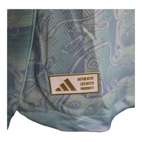 Camisa Juventus II 25/26 manga longa - Jogador Adidas Masculina - Azul com detalhes em branco e amarelo