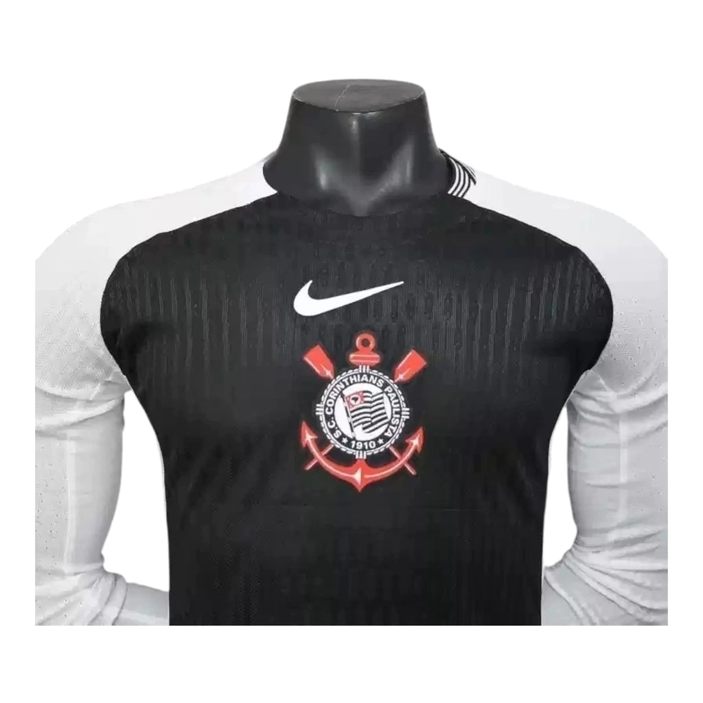 Camisa Corinthians II 25/26 manga longa - Jogador Nike Masculina - Preta e branca