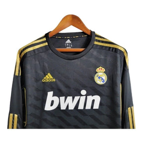 Camisa Retrô Real Madrid II 11/12 manga longa - Masculina Adidas - Preta com detalhes em dourado