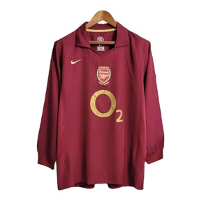 Camisa Retrô Arsenal I 2005/2006 manga longa - Nike Masculina - Vinho