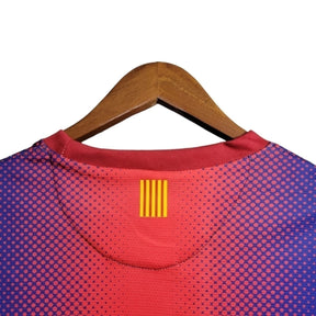 Camisa Retrô Barcelona I 12/13 manga longa - Masculina Nike - Azul com detalhes em vermelho