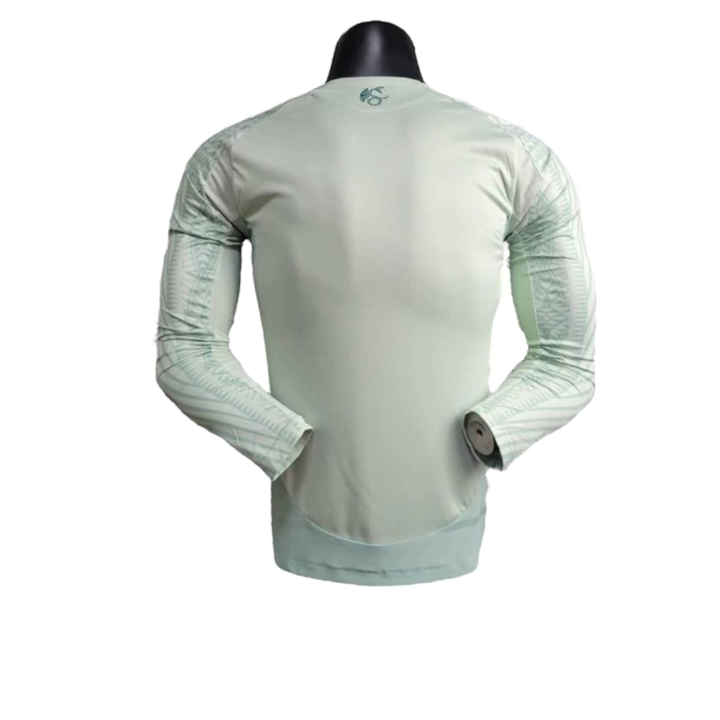 Camisa Seleção do México II 24/25 manga longa - Jogador Adidas Masculina - Branca com detalhes em verde