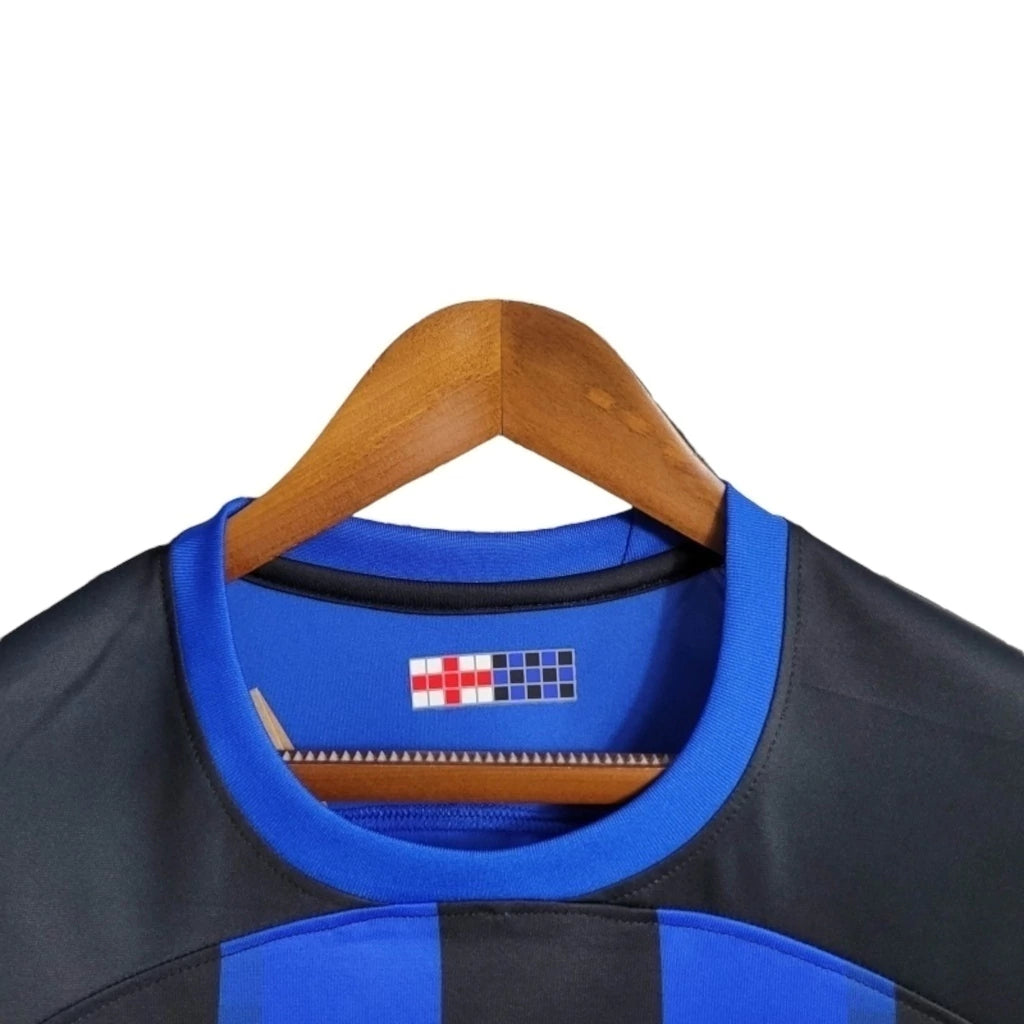 Camisa Inter de Milão I 23/24 manga longa - Torcedor Nike Masculina - Azul e preta
