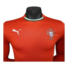 Camisa Seleção Portugal I 25/26 manga longa - Jogador Puma Masculina - Vermelha
