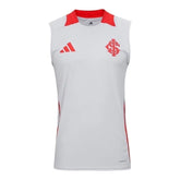 Camisa Regata Internacional Treino 25/26 - Torcedor Adidas Masculina - Branca com detalhes em vermelho