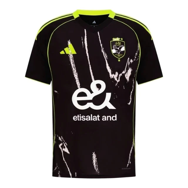 Camisa Al-Ahly II 25/26 - Torcedor Adidas Masculina - Preta com detalhes em amarelo