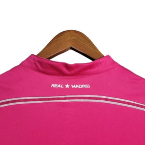 Camisa Retrô Real Madrid II 14/15 manga longa - Masculina Adidas - Rosa com detalhes em branco