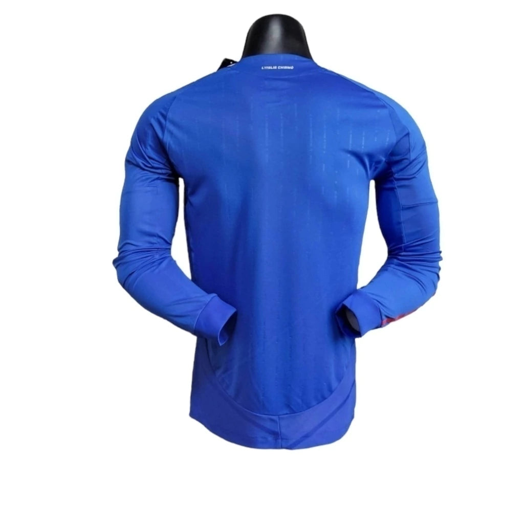 Camisa Seleção da Itália I 24/25 manga longa - Jogador Adidas Masculina - Azul